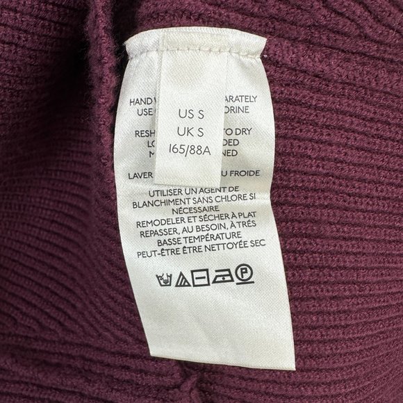 NWT Free People Saffron Plum Purple Open Back Cutout Scoop Neck Rib Knit Sweater - Picture 9 of 11